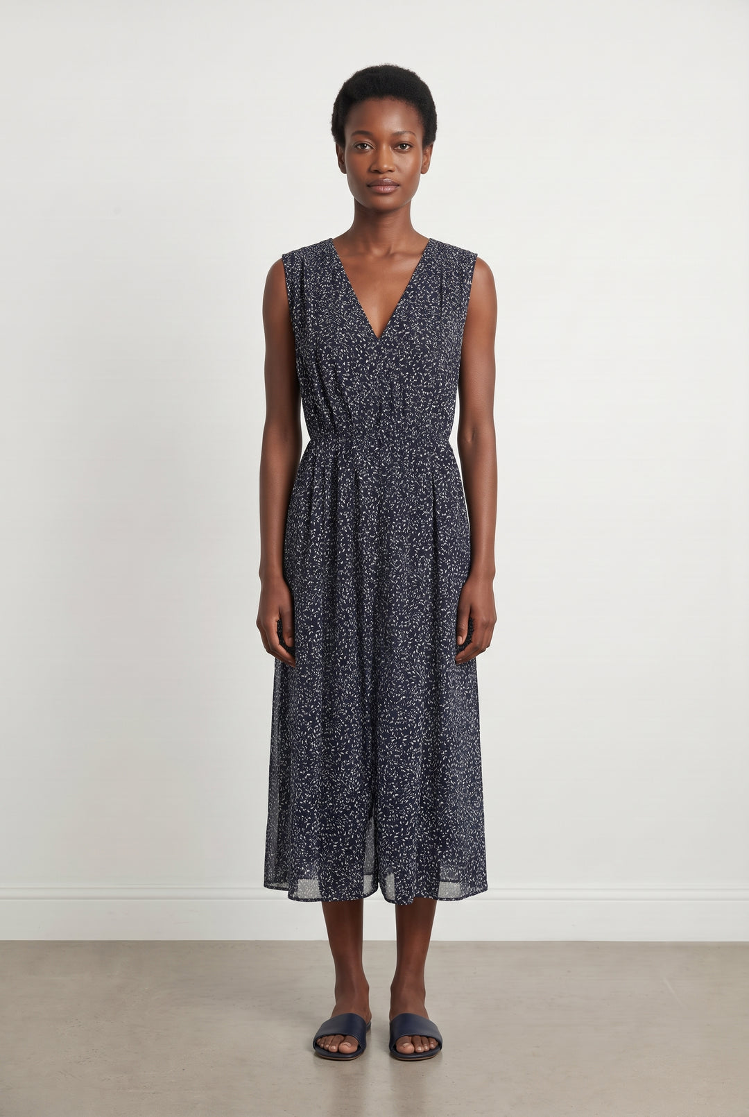 Robe Longue Bleue et Blanche - Taille M/38 de la marque Sud express | PARAD100365 - Vendu par Paradigme - Image 1