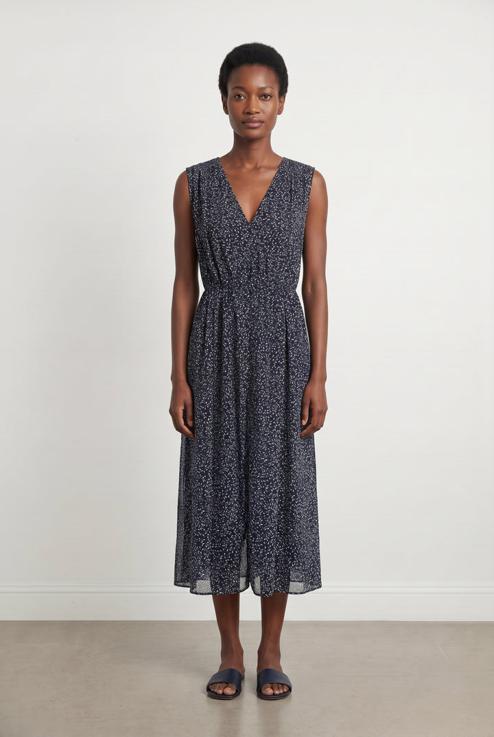 Robe Longue Bleue et Blanche - Taille M/38 de la marque Sud express | PARAD100365 - Vendu par Paradigme - Image 1