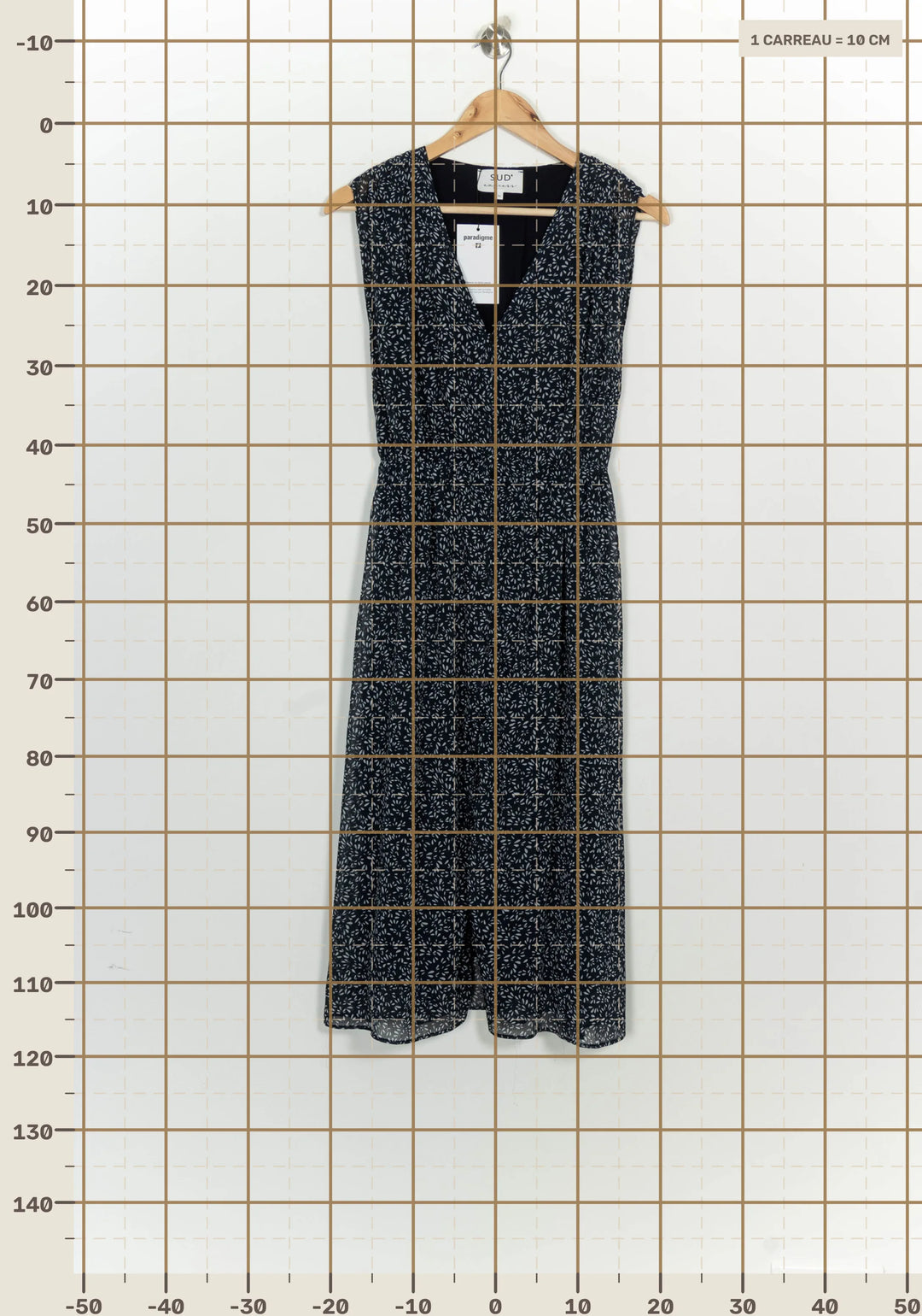 Robe Longue Bleue et Blanche - Taille M/38 de la marque Sud express | PARAD100365 - Vendu par Paradigme - Image 4