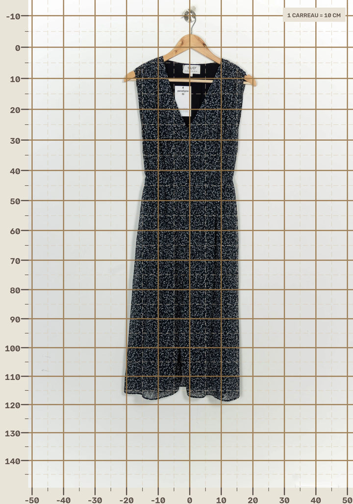 Robe Longue Bleue et Blanche - Taille M/38 de la marque Sud express | PARAD100365 - Vendu par Paradigme - Image 4
