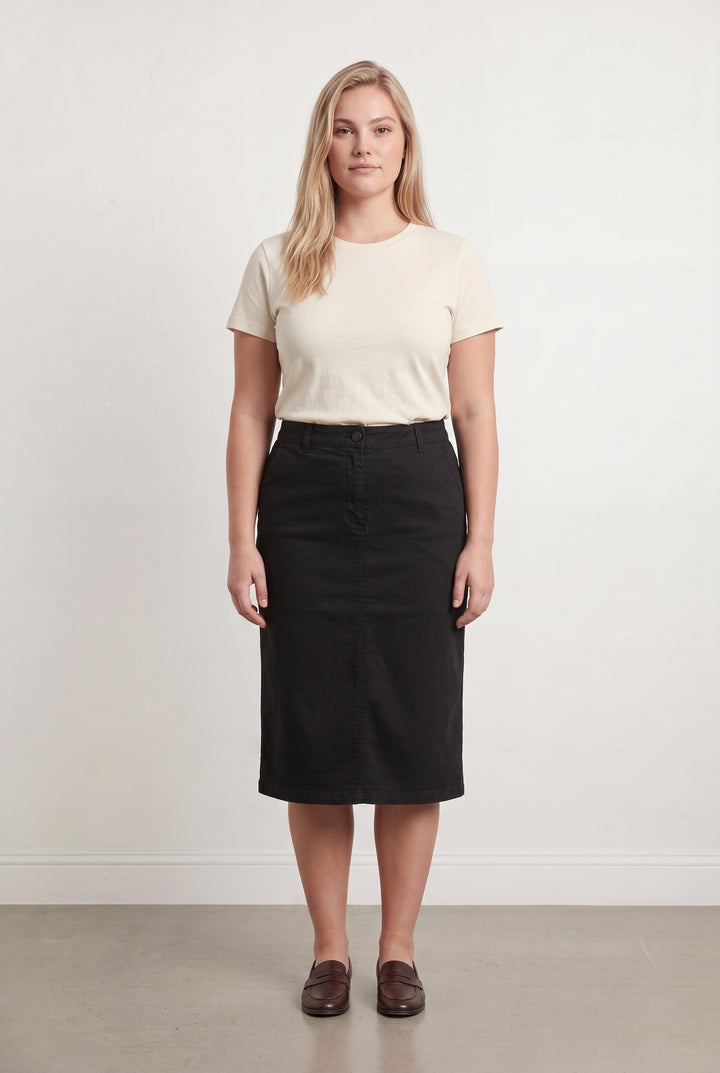 Jupe Midi Noire - Taille XXL/44 de la marque Saint James | PARAD100369 - Vendu par Paradigme - Image 1