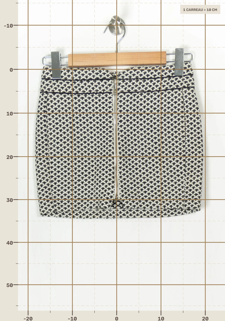 Jupe Courte Blanche et Bleu Marine - Taille XS/34 de la marque ba&amp;sh | PARAD100371 - Vendu par Paradigme - Image 4