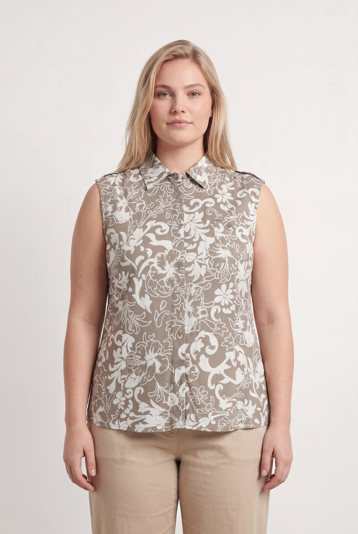 Chemisier Sans Manches Gris et Blanc - Taille XXL/44 de la marque Fusalp | PARAD100372 - Vendu par Paradigme - Image 1