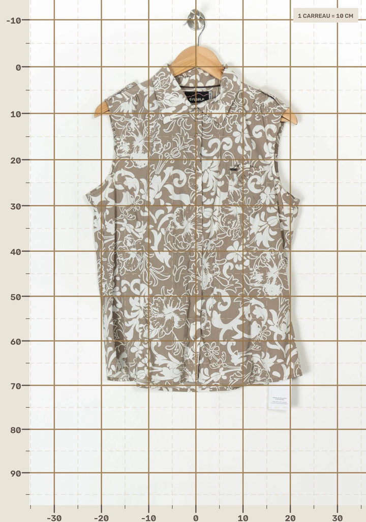 Chemisier Sans Manches Gris et Blanc - Taille XXL/44 de la marque Fusalp | PARAD100372 - Vendu par Paradigme - Image 4