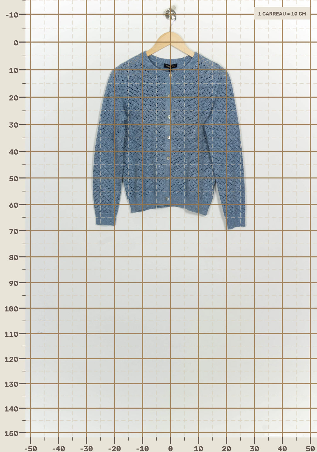 Gilet Bleu】【。 - Taille S/36 de la marque Caroll | PARAD100379 - Vendu par Paradigme - Image 4