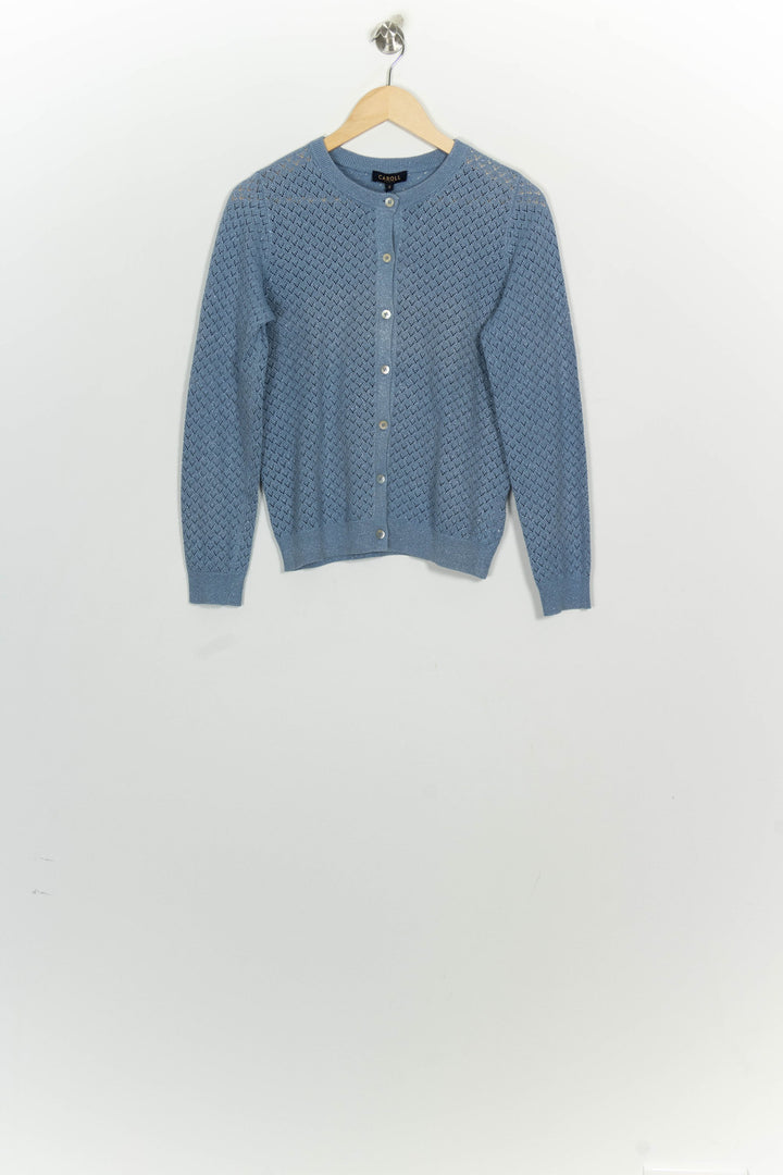 Gilet Bleu】【。 - Taille S/36 de la marque Caroll | PARAD100379 - Vendu par Paradigme - Image 2