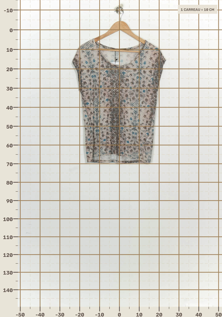Tee-Shirt Beige et Gris - Taille S/36 de la marque Bérénice | PARAD100384 - Vendu par Paradigme - Image 4