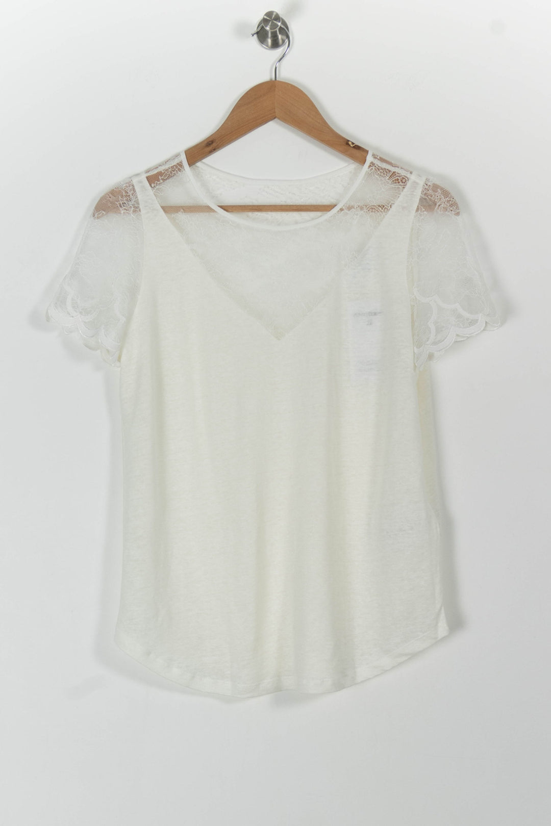 Top Blanc - Taille L/40 de la marque Sandro | PARAD100504 - Vendu par Paradigme - Image 2