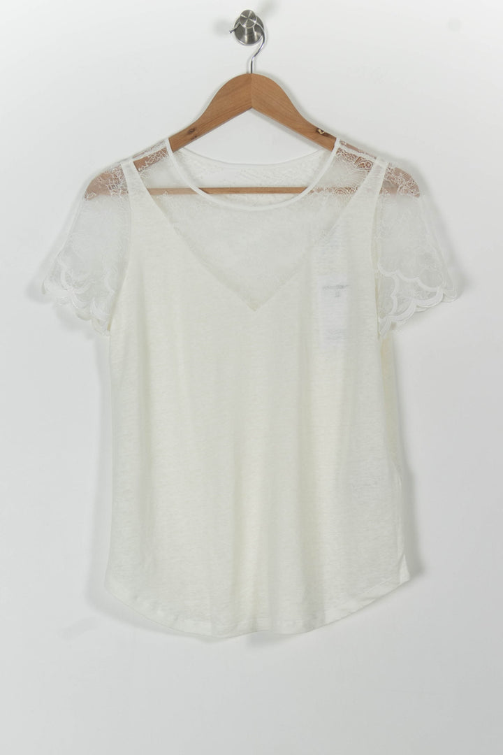 Top Blanc - Taille L/40 de la marque Sandro | PARAD100504 - Vendu par Paradigme - Image 2