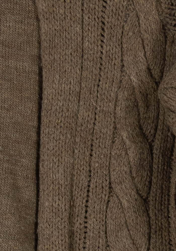 Pull Col Châle Marron - Taille L/40 de la marque La Fée Maraboutée | PARAD100506 - Vendu par Paradigme - Image 3