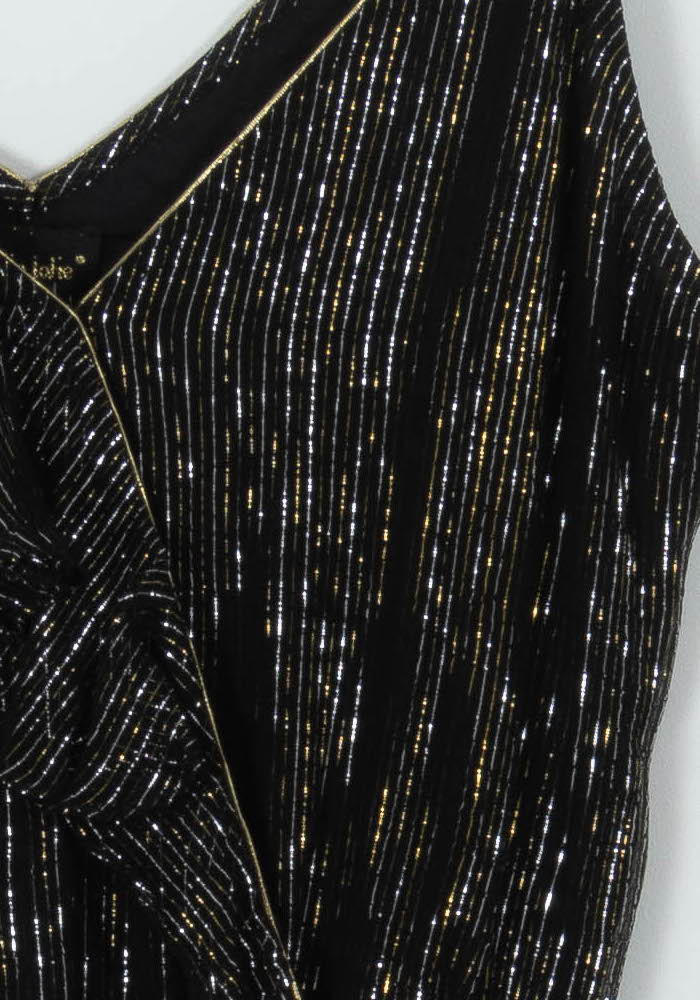 Robe Noire et Dorée - Taille XS/34 de la marque Petite Mendigote | PARAD100511 - Vendu par Paradigme - Image 3