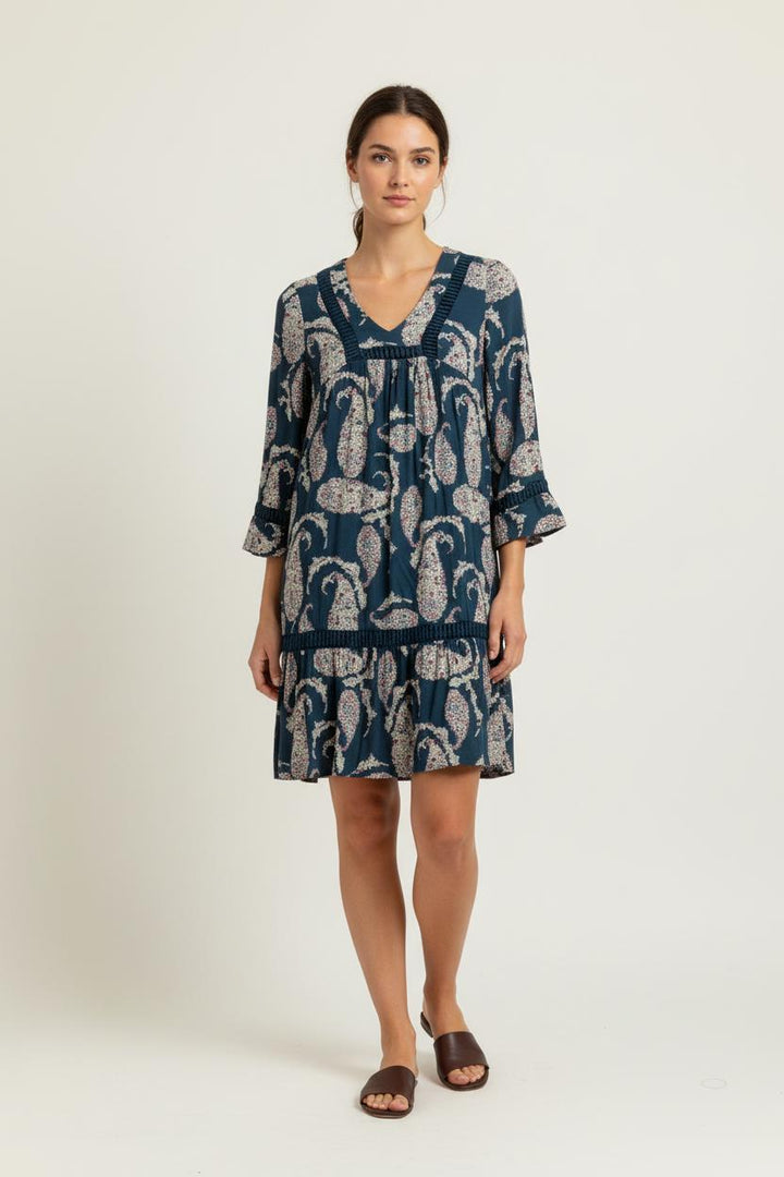 Robe Imprimée Bleue - Taille S/36 de la marque Kookai | PARAD100515 - Vendu par Paradigme - Image 1
