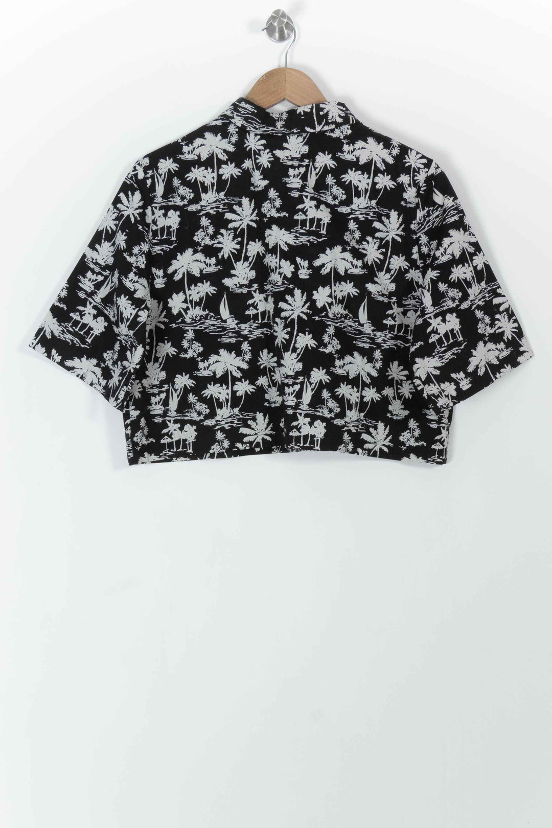 Chemise Hawaïenne Noire et Blanche - Taille L/40 de la marque Maje | PARAD100518 - Vendu par Paradigme - Image 4