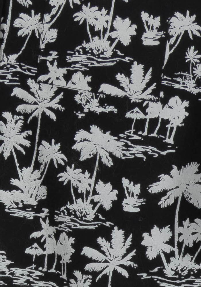 Chemise Hawaïenne Noire et Blanche - Taille L/40 de la marque Maje | PARAD100518 - Vendu par Paradigme - Image 3