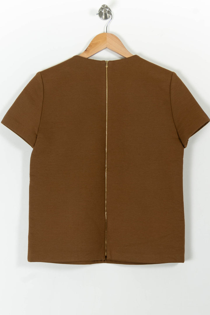T-shirt Marron - Taille XL/42 de la marque Tara Jarmon | PARAD100521 - Vendu par Paradigme - Image 4