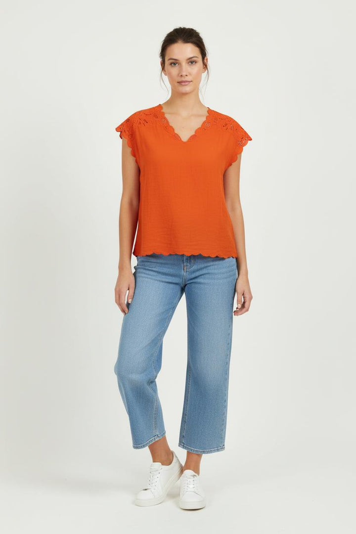 Blouse Orange - Taille M/38 de la marque Maison 123 | PARAD100522 - Vendu par Paradigme - Image 1