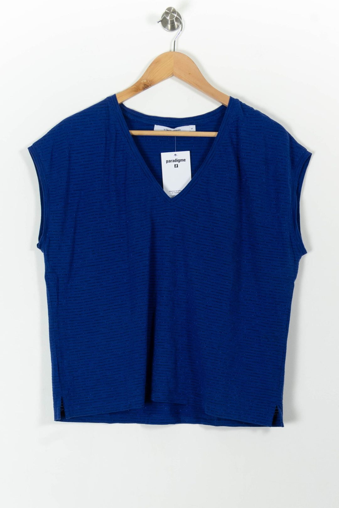 Top Bleu - Taille S/36 de la marque La Fée Maraboutée | PARAD100530 - Vendu par Paradigme - Image 2