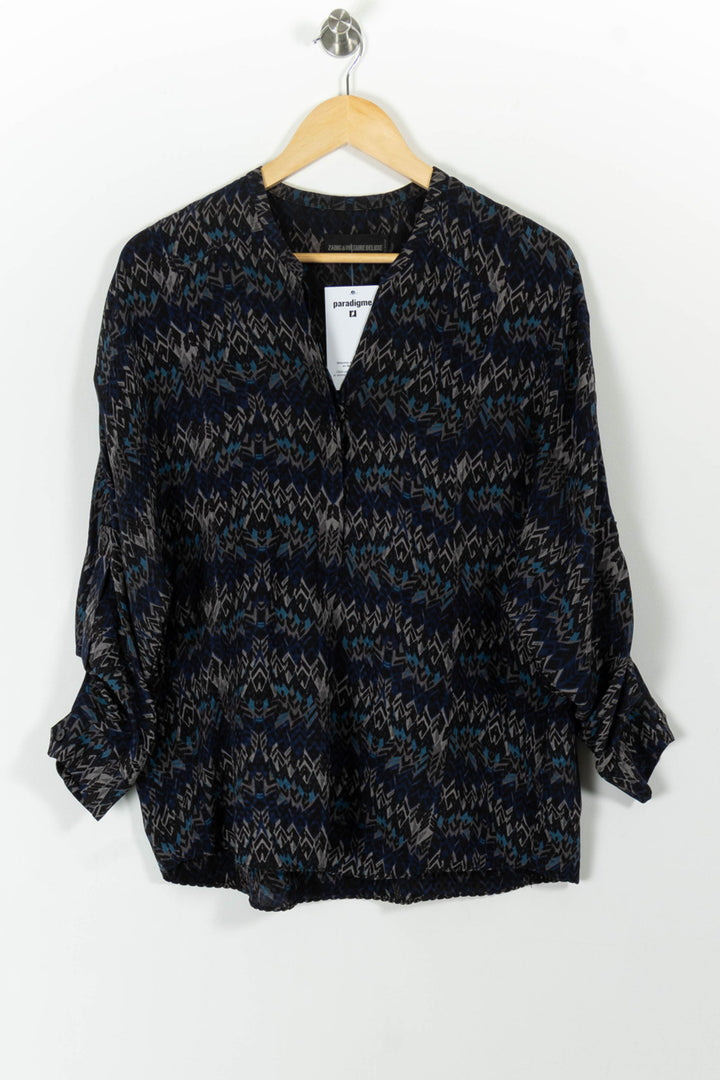 Blouse Noire et Bleue - Taille M/38 de la marque Zadig&Voltaire | PARAD100532 - Vendu par Paradigme - Image 2