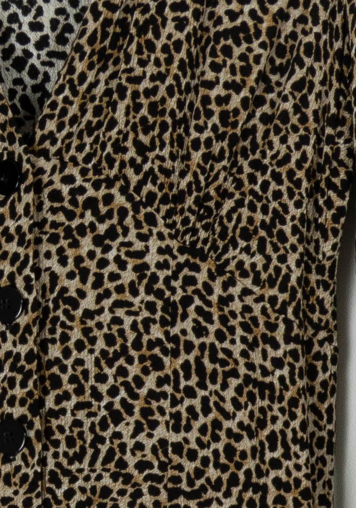 Robe Chemise Léopard Beiges et Noires - Taille S/36 de la marque ZAPA | PARAD100533 - Vendu par Paradigme - Image 3