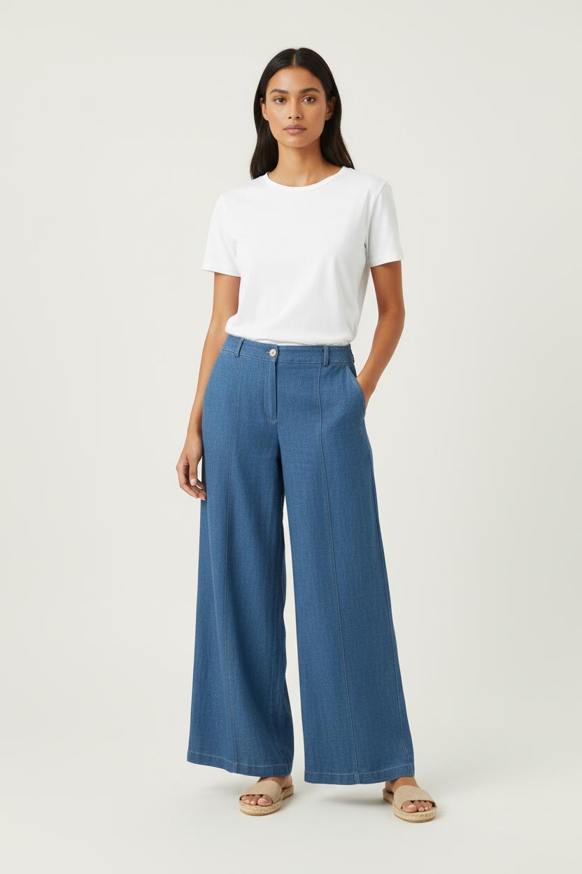 Jean Large Bleu - Taille L/40 de la marque La Fée Maraboutée | PARAD100540 - Vendu par Paradigme - Image 1