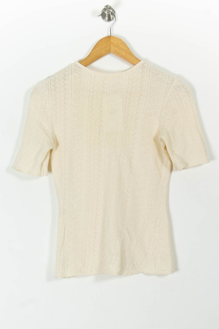 Pull Manches Courtes Beige - Taille S/36 de la marque Sézane | PARAD100547 - Vendu par Paradigme - Image 4