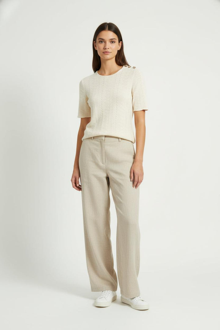 Pull Manches Courtes Beige - Taille S/36 de la marque Sézane | PARAD100547 - Vendu par Paradigme - Image 1
