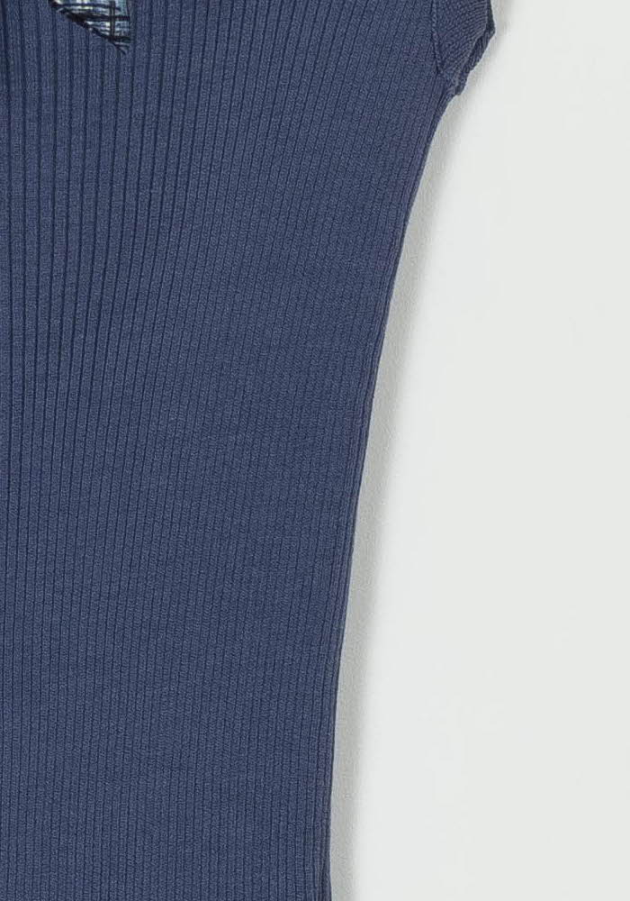Débardeur Bleu et Noir - Taille S/36 de la marque Paule Ka | PARAD100553 - Vendu par Paradigme - Image 3
