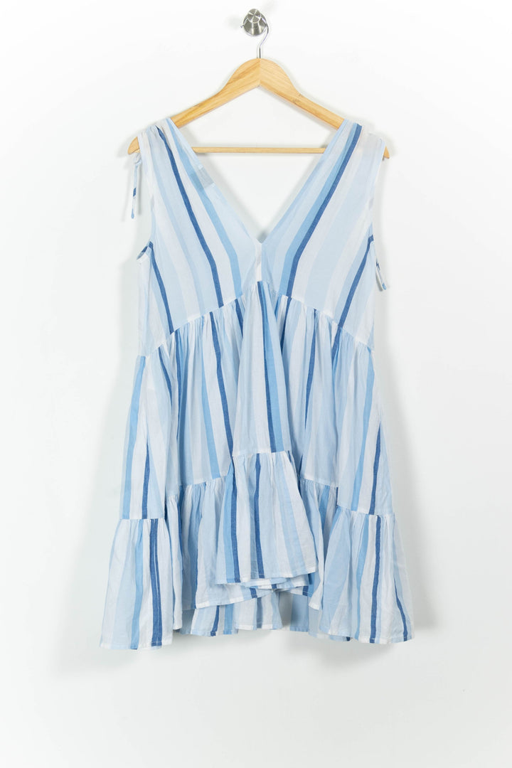 Robe Évasée Bleu et Blanc - Taille S/36 de la marque Claudie Pierlot | PARAD100563 - Vendu par Paradigme - Image 4