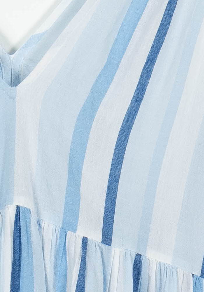 Robe Évasée Bleu et Blanc - Taille S/36 de la marque Claudie Pierlot | PARAD100563 - Vendu par Paradigme - Image 3