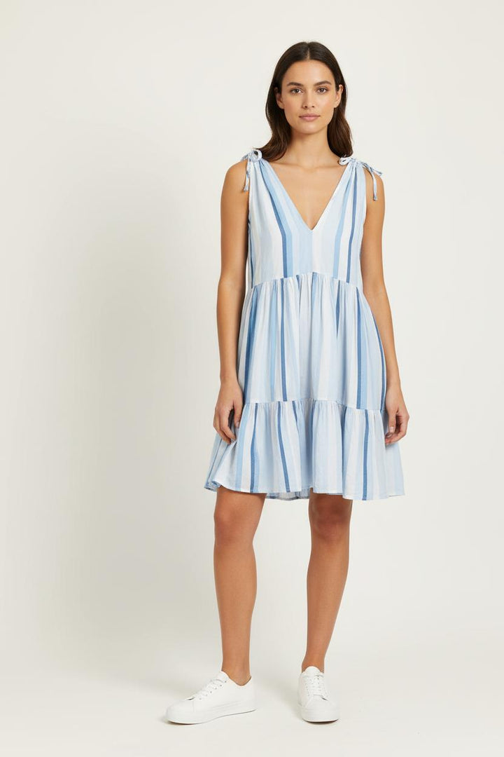 Robe Évasée Bleu et Blanc - Taille S/36 de la marque Claudie Pierlot | PARAD100563 - Vendu par Paradigme - Image 1