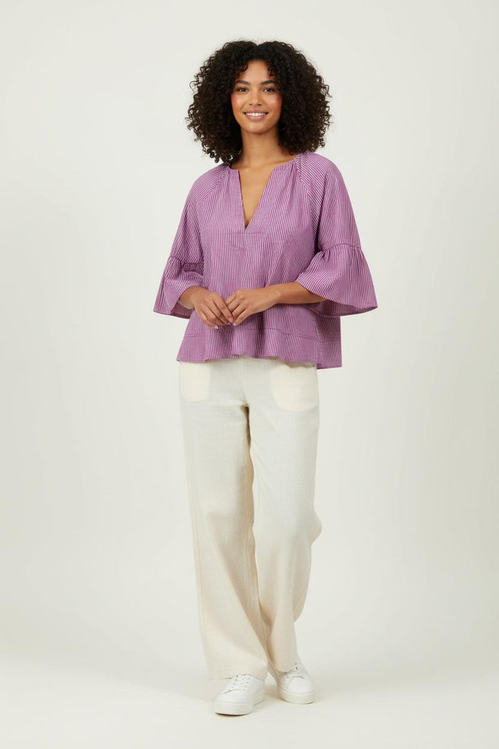 Blouse Violette et Blanche - Taille S/36 de la marque Vanessa Bruno | PARAD100565 - Vendu par Paradigme - Image 1