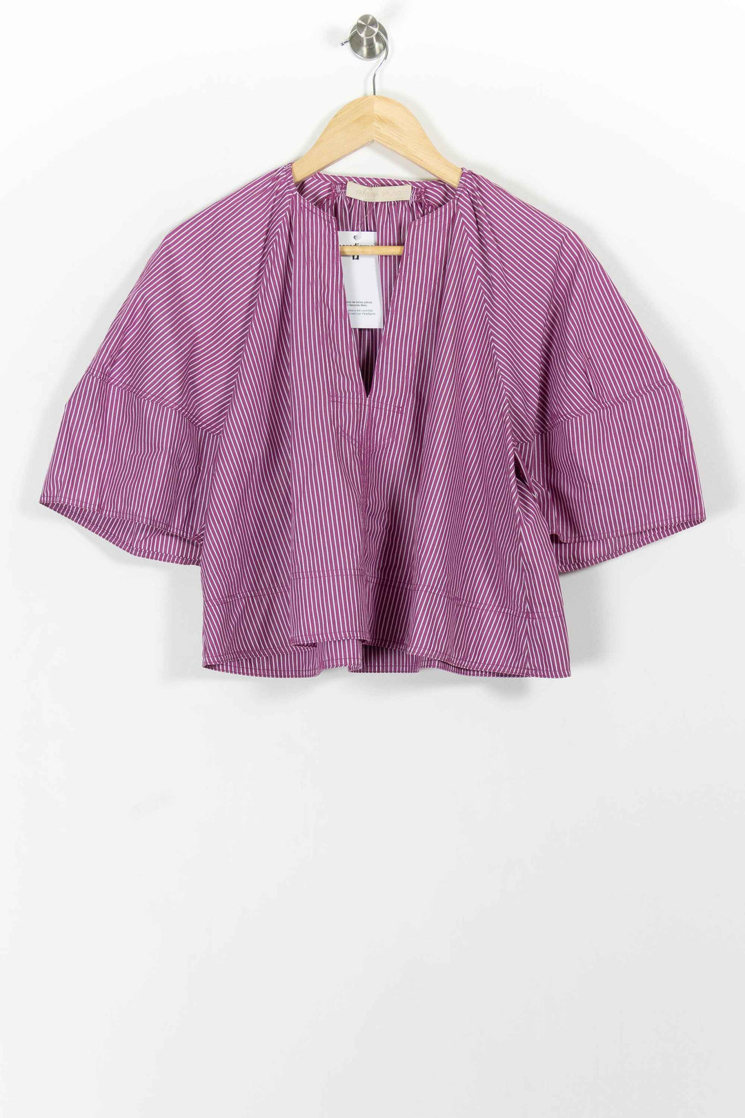 Blouse Violette et Blanche - Taille S/36 de la marque Vanessa Bruno | PARAD100565 - Vendu par Paradigme - Image 2