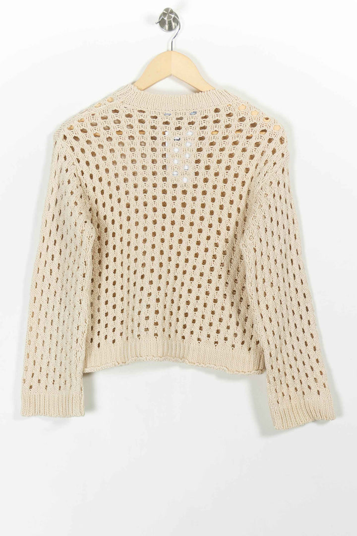 Pull ajouré Beige - Taille S/36 de la marque Bimba y Lola | PARAD100569 - Vendu par Paradigme - Image 4