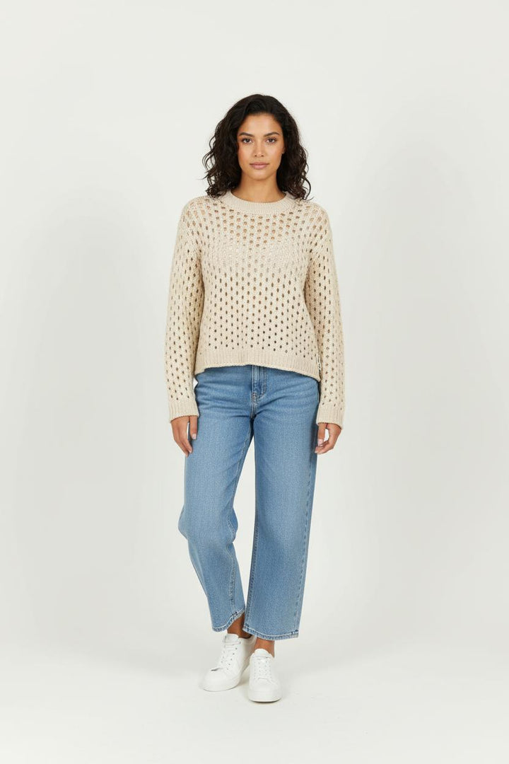Pull ajouré Beige - Taille S/36 de la marque Bimba y Lola | PARAD100569 - Vendu par Paradigme - Image 1