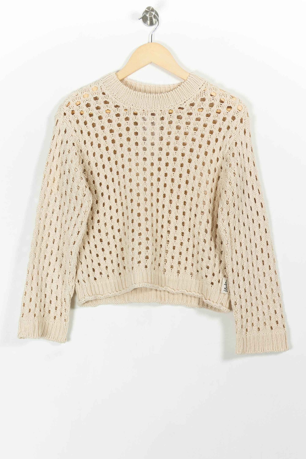 Pull ajouré Beige - Taille S/36 de la marque Bimba y Lola | PARAD100569 - Vendu par Paradigme - Image 2