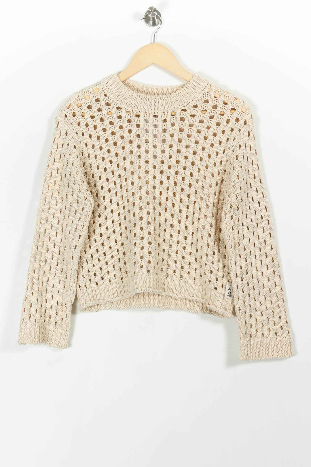Pull ajouré Beige - Taille S/36 de la marque Bimba y Lola | PARAD100569 - Vendu par Paradigme - Image 2