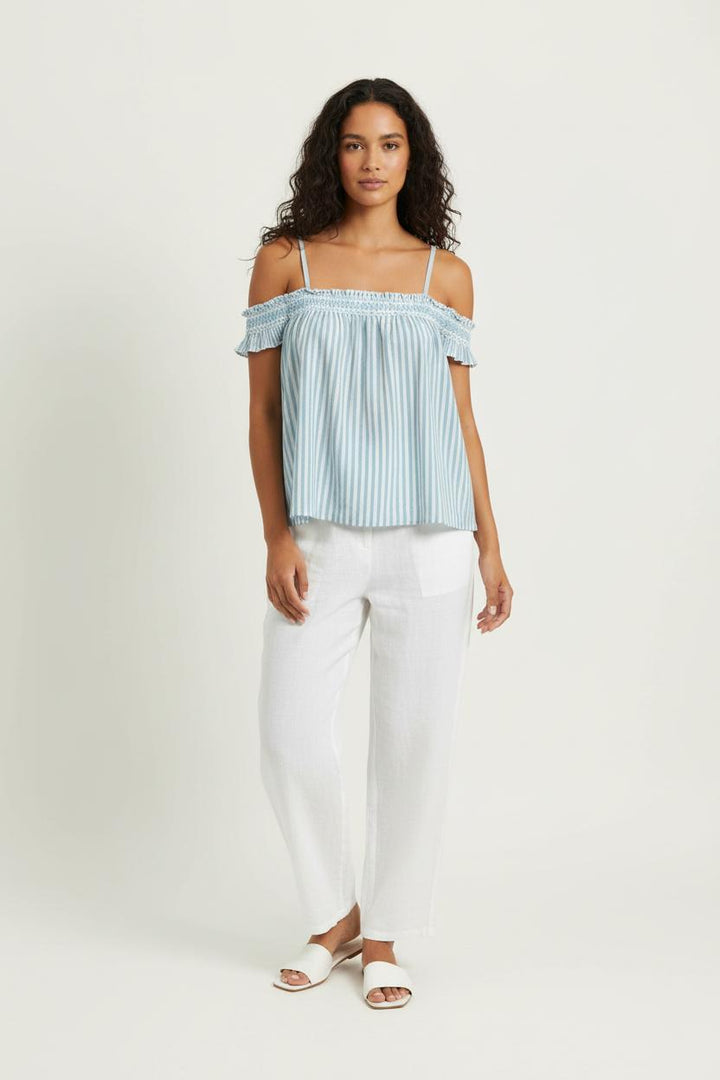 Débardeur Bleu et Blanc - Taille M/38 de la marque Louise Misha | PARAD100570 - Vendu par Paradigme - Image 1