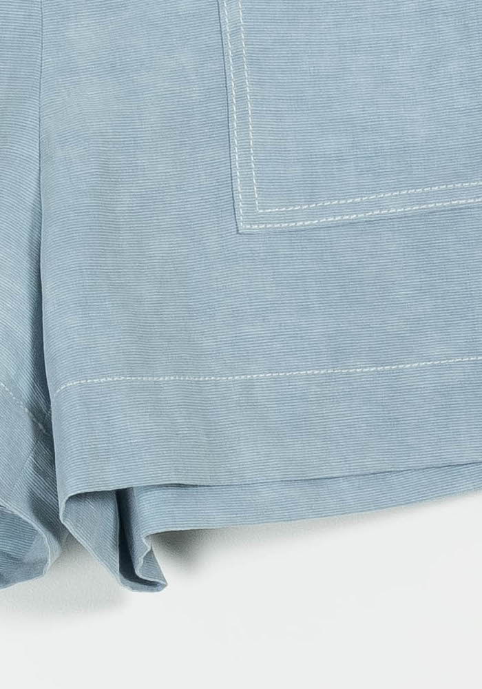 Short Taille Haute Bleu - Taille M/38 de la marque Claudie Pierlot | PARAD100571 - Vendu par Paradigme - Image 3