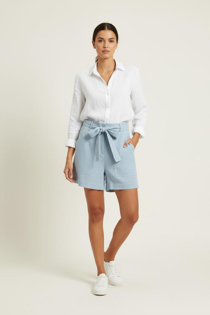 Short Taille Haute Bleu - Taille M/38 de la marque Claudie Pierlot | PARAD100571 - Vendu par Paradigme - Image 1