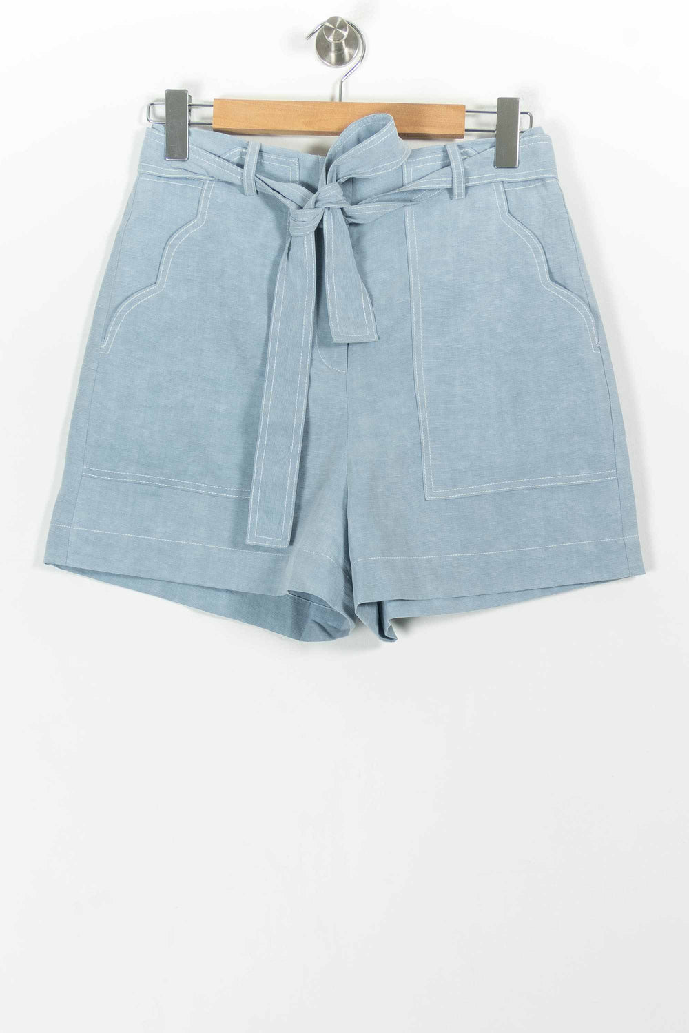 Short Taille Haute Bleu - Taille M/38 de la marque Claudie Pierlot | PARAD100571 - Vendu par Paradigme - Image 2