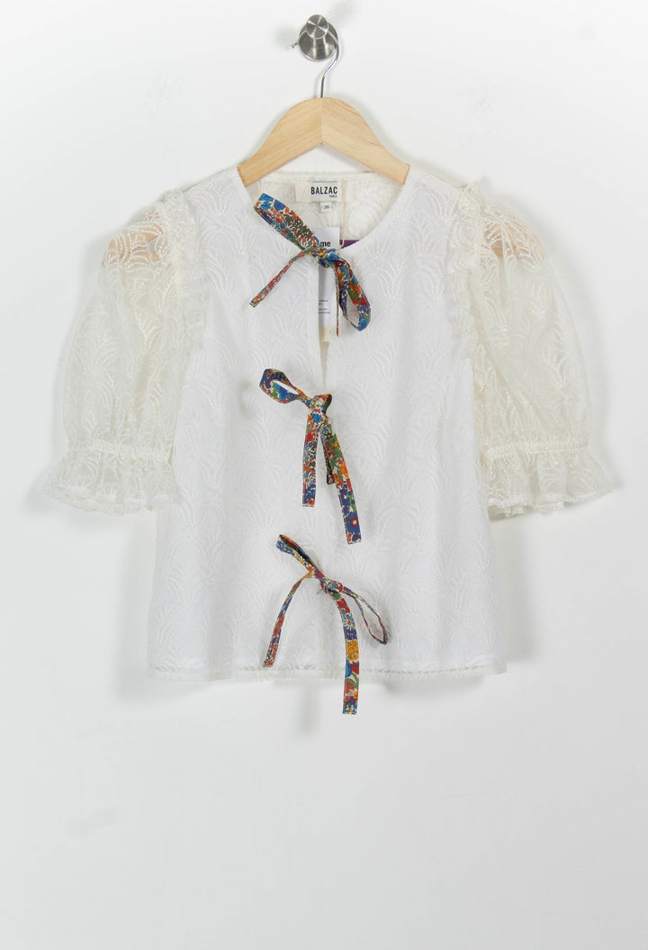 Blouse Blanche - Taille S/36 de la marque Balzac Paris | PARAD100573 - Vendu par Paradigme - Image 2