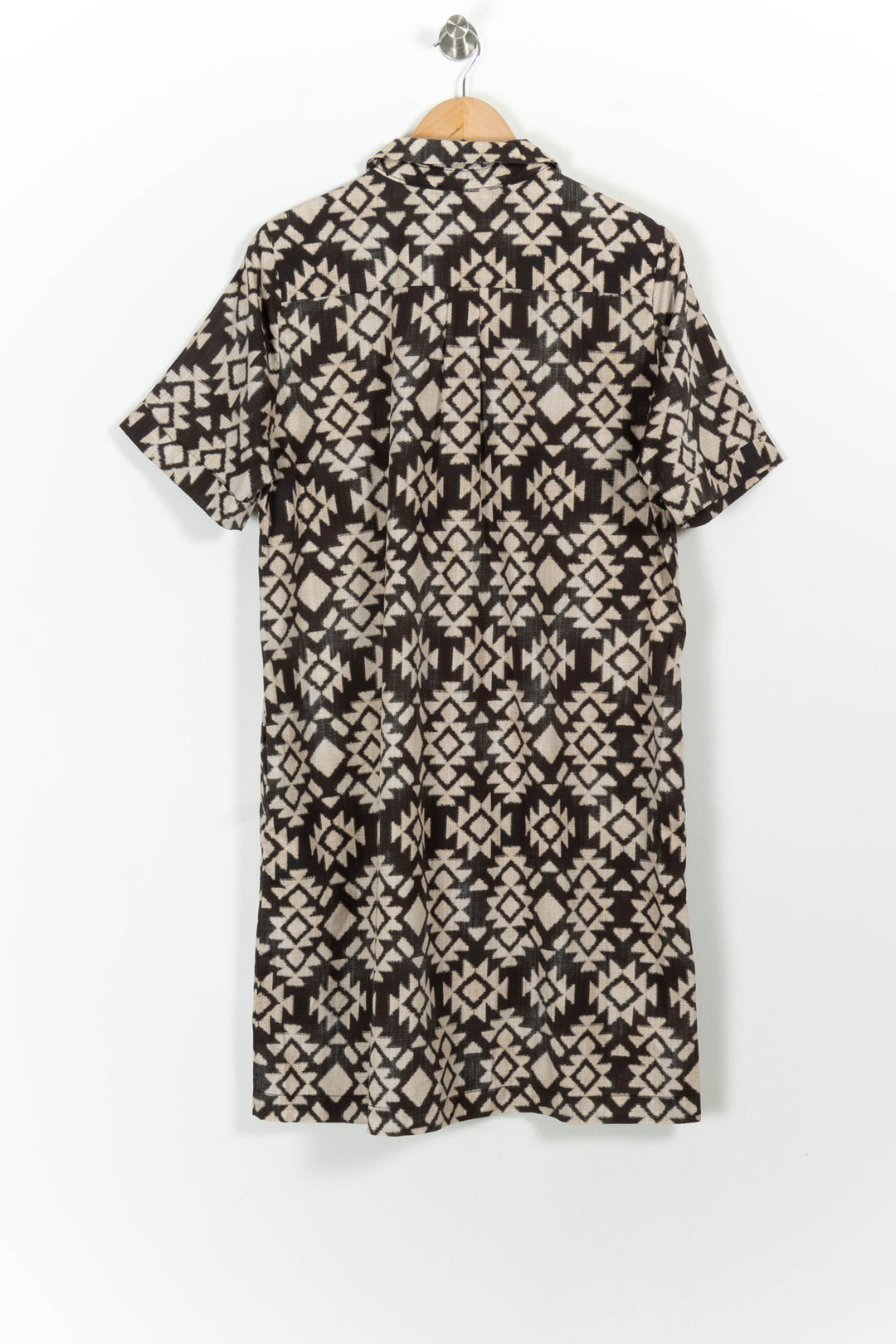 Robe Chemise Marron et Beige - Taille XXL/44 de la marque La Fée Maraboutée | PARAD100575 - Vendu par Paradigme - Image 4