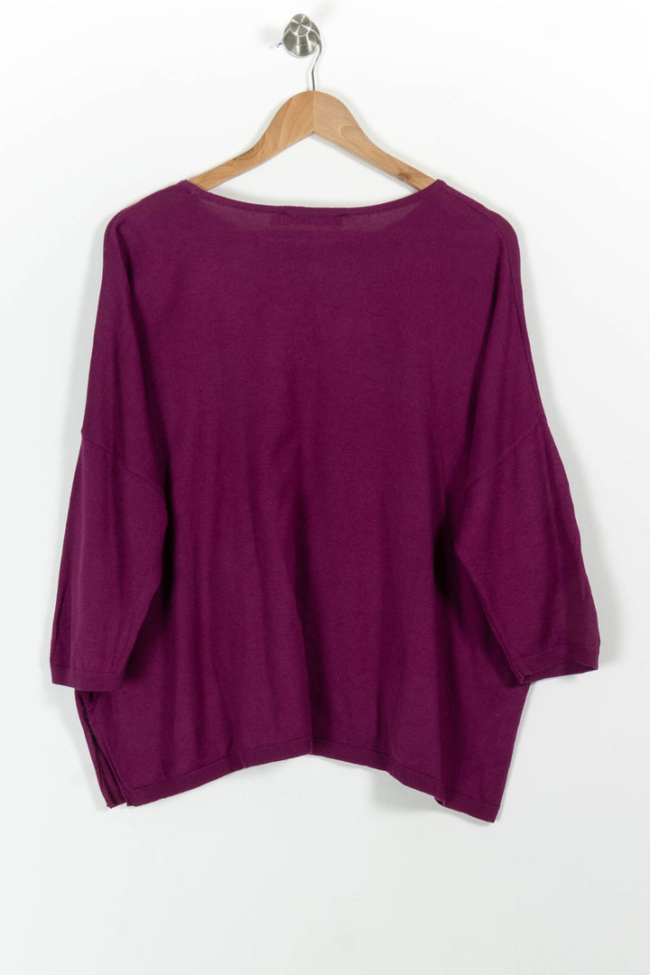 Pull Violet - Taille L/40 de la marque La Fée Maraboutée | PARAD100579 - Vendu par Paradigme - Image 4