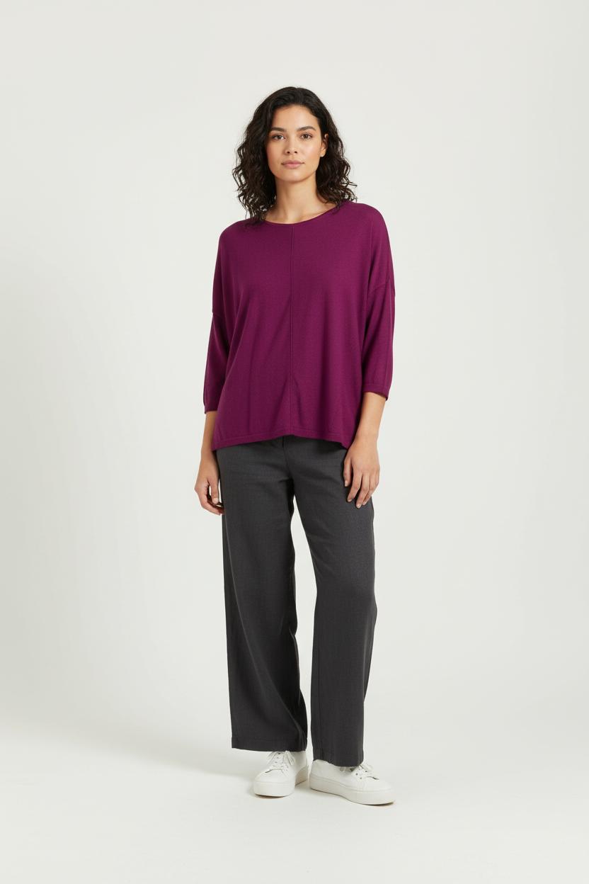 Pull Violet - Taille L/40 de la marque La Fée Maraboutée | PARAD100579 - Vendu par Paradigme - Image 1