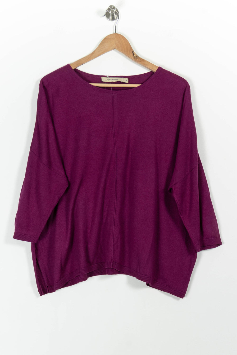 Pull Violet - Taille L/40 de la marque La Fée Maraboutée | PARAD100579 - Vendu par Paradigme - Image 2