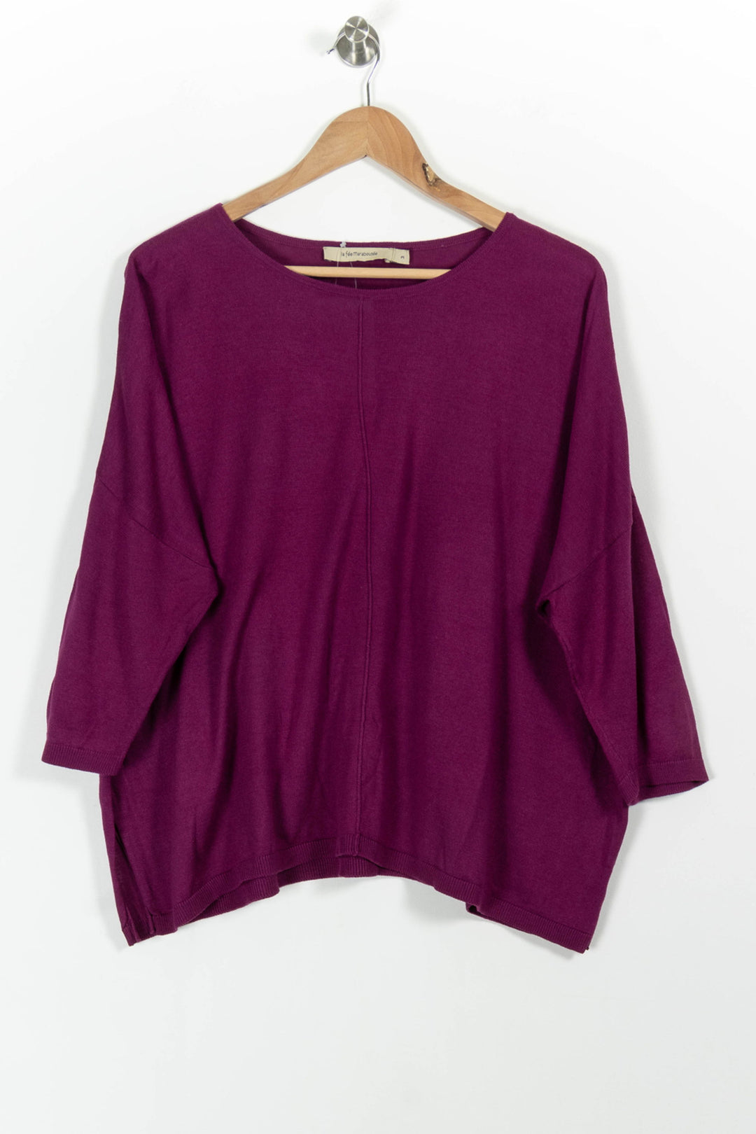 Pull Violet - Taille L/40 de la marque La Fée Maraboutée | PARAD100579 - Vendu par Paradigme - Image 2