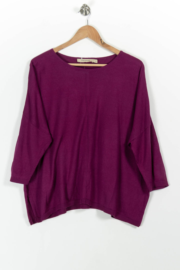 Pull Violet - Taille L/40 de la marque La Fée Maraboutée | PARAD100579 - Vendu par Paradigme - Image 2