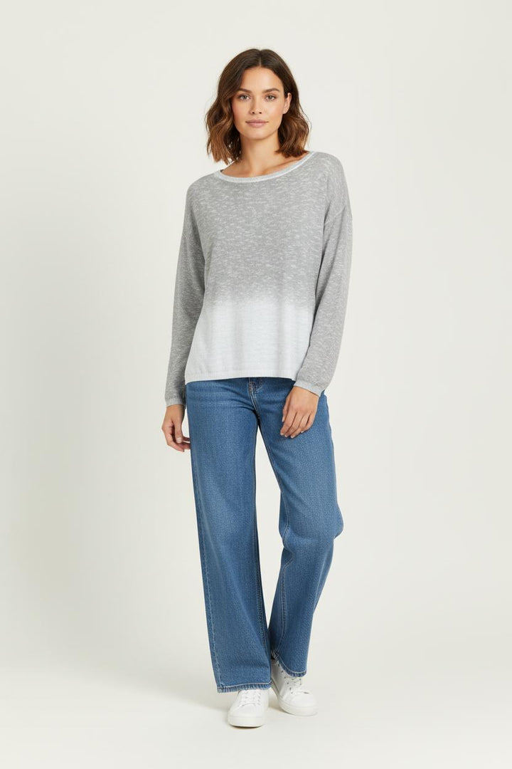 Pull Gris et Blanc - Taille L/40 de la marque Maison 123 | PARAD100583 - Vendu par Paradigme - Image 1