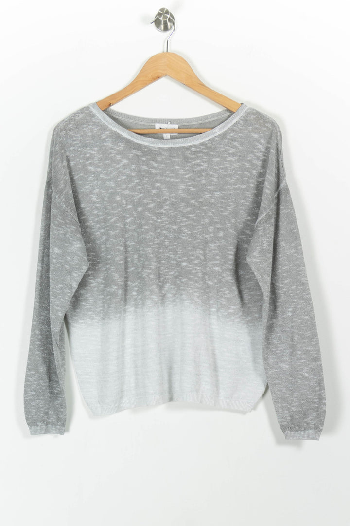 Pull Gris et Blanc - Taille L/40 de la marque Maison 123 | PARAD100583 - Vendu par Paradigme - Image 2