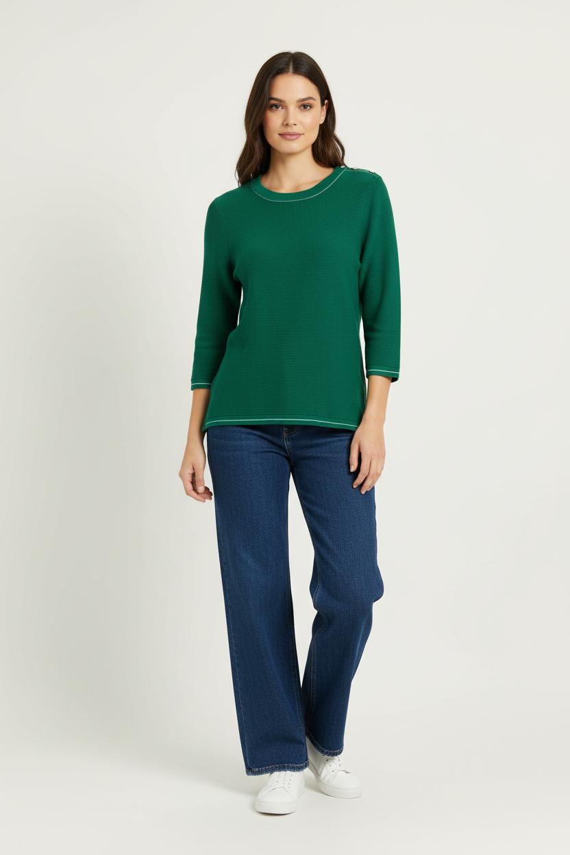 Pull Vert - Taille XXL/44 de la marque Maison 123 | PARAD100584 - Vendu par Paradigme - Image 1